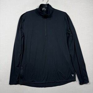 Vuori Ease Performance Half Zip Pullover Men XL Dark Navy Blue Ink Slim Fit V221